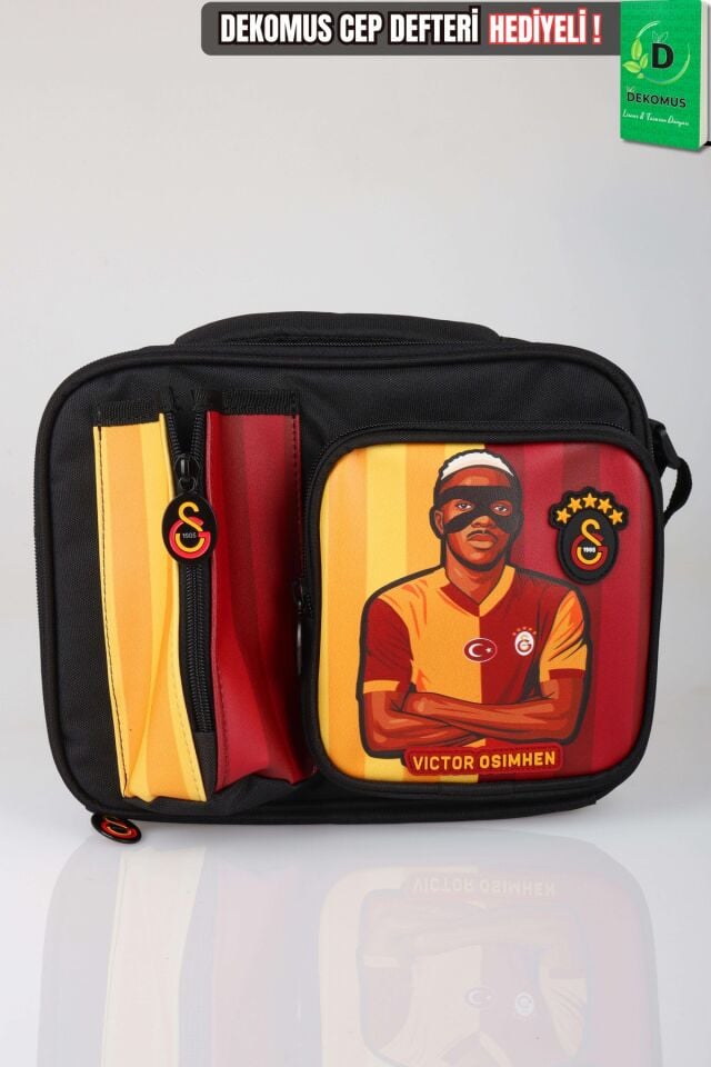x Dekomus Lisanslı Galatasaray Özel Tasarım Victor Osimhen Beslenme Çantası