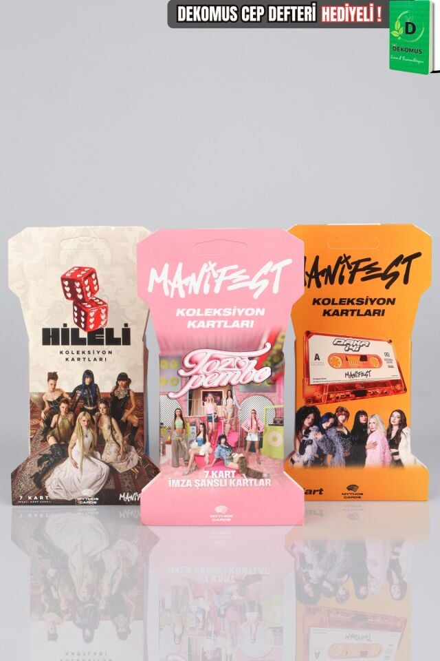 Lisanslı Manifest Koleksiyon Kart Seti Toz Pembe & Hileli & Daha İyi Dekomus Cep Defteri Hediyeli