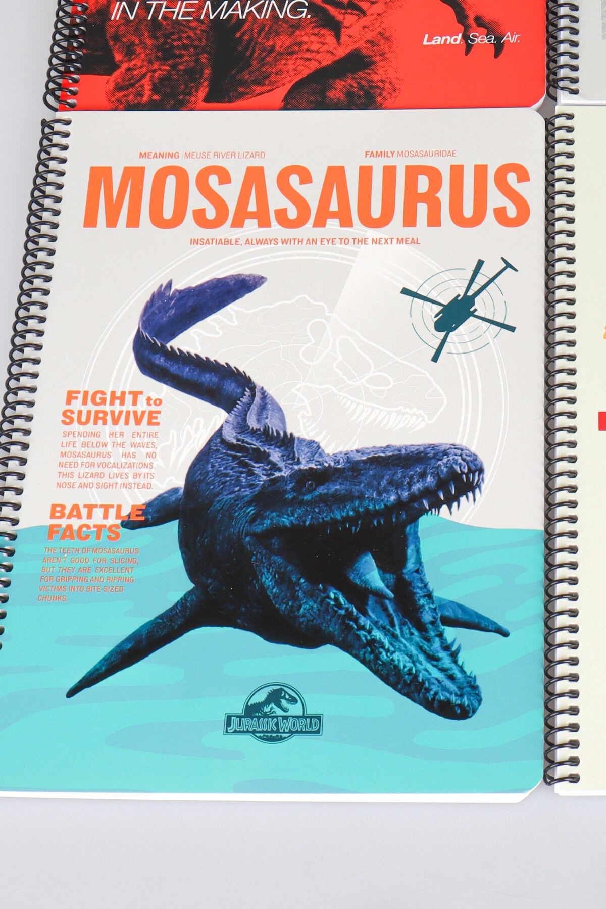 Dekomus, Jurassıc World Lisanslı 2 Adet Kareli ve 2 Adet Çizgili A4 80 Yaprak Defter Seti