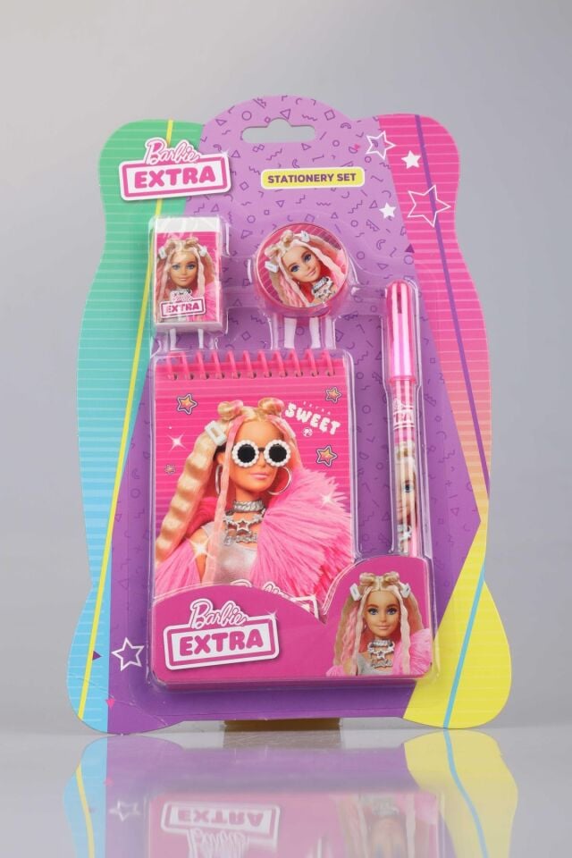 LİSANSLI BARBIE 4 PARÇALI KIRTASİYE SETİ