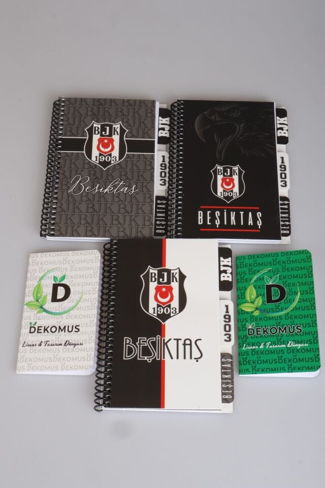 DEKOMUS CEP DEFTERİ VE YENİ SEZON LİSANSLI BEŞİKTAŞ PLANLAYICI VE AYRAÇLI SPIRALLI BLOKNOT 2'LİSİ