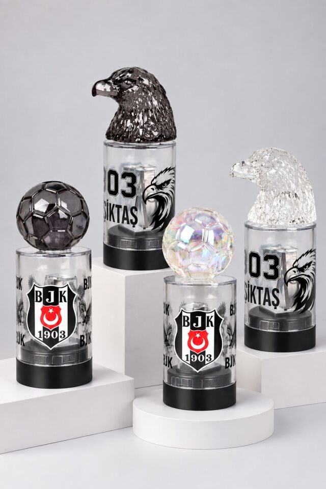 Lisanslı Beşiktaş Figürlü Kartal & Futbol Topu Kalemtraş Tek Adet Dekomus Cep Defteri Hediyeli