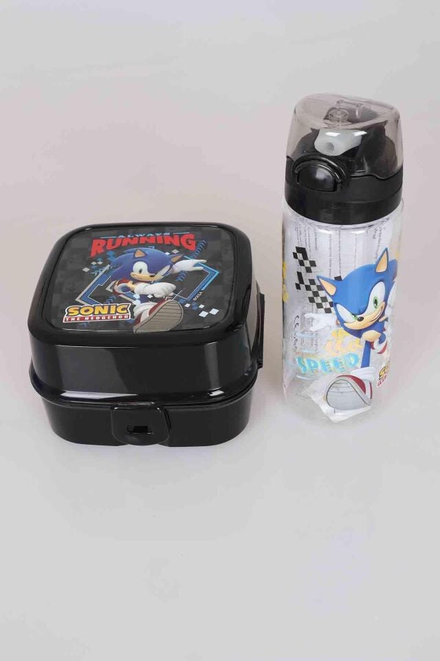 LİSANSLI SONIC 2 KATLI BESLENME KUTUSU / LUNCH BOX VE 500 ML TRITAN MATARA 2'LİSİ