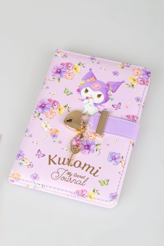 x Dekomus Lisanslı Kuromi Secret Garden Edition Kilitli Hatıra Defteri / Günlük