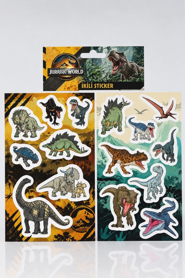 Jurassic World 2'Li Kuşe Sticker ''Dekomus Cep Defteri Hediyeli''