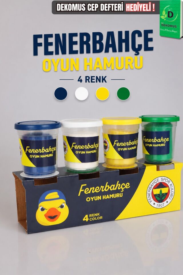 x Dekomus Fenerbahçe Lisanslı 4'lü Oyun Hamuru ''Dekomus Cep Defteri Hediyeli''