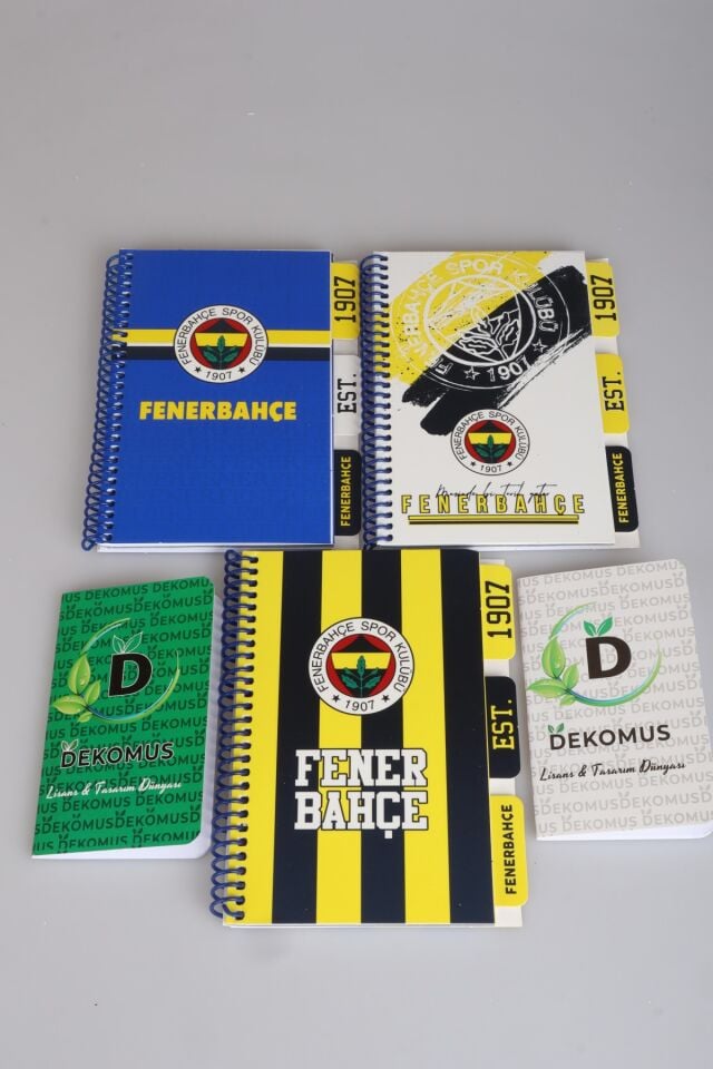DEKOMUS CEP DEFTERİ VE YENİ SEZON LİSANSLI FENERBAHÇE PLANLAYICI VE AYRAÇLI SPIRALLI BLOKNOT 2'LİSİ