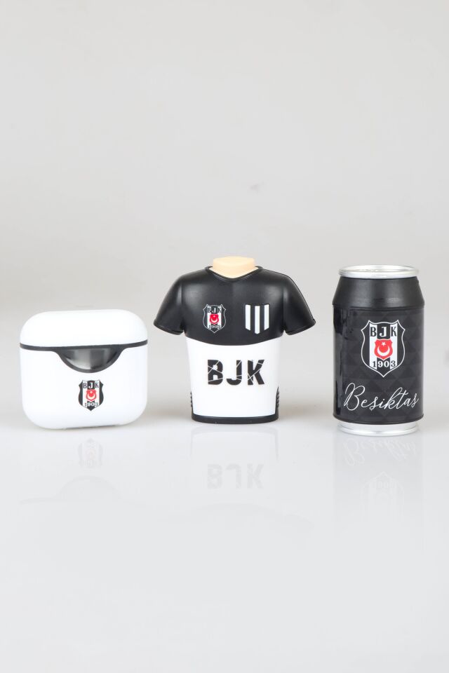 Lisanslı Beşiktaş 3'lü Kalemtraş Seti Silgili Forma Tasarımlı Kalemtraş, Airpods Kalemtraş Ve Coke Silgili Kalemtraş