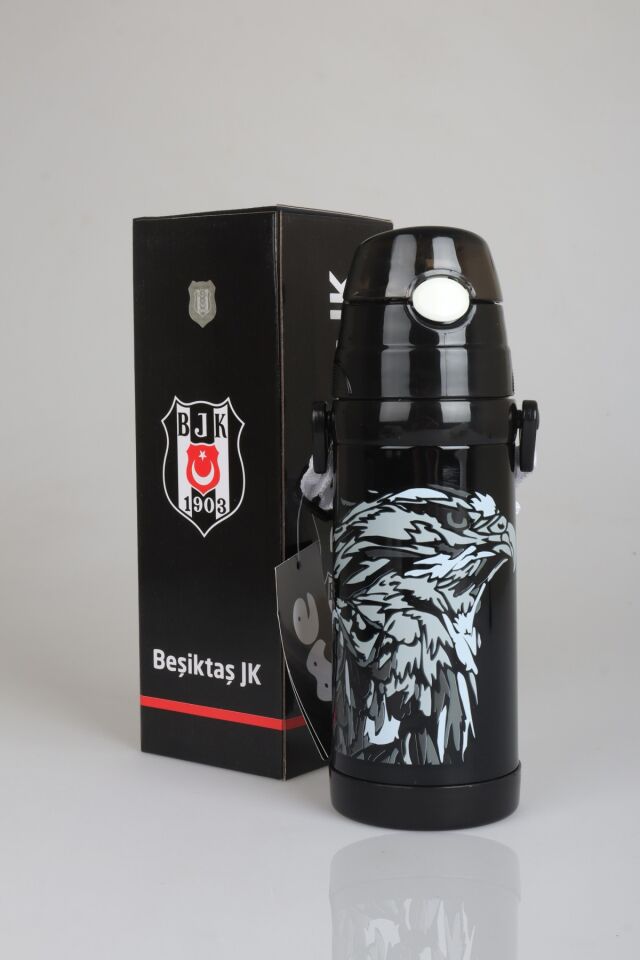 ''DEKOMUS CEP DEFTERİ HEDİYELİ'' YENİ SEZON LİSANSLI BEŞİKTAŞ 500 ML ÇELİK MATARA