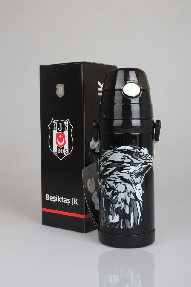 ''DEKOMUS CEP DEFTERİ HEDİYELİ'' YENİ SEZON LİSANSLI BEŞİKTAŞ 500 ML ÇELİK MATARA