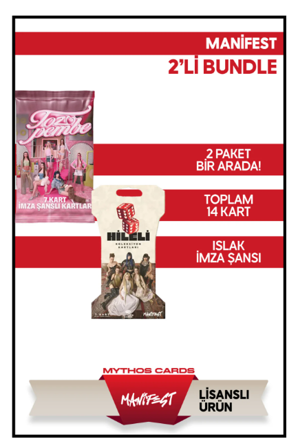 Dekomus Cep Defteri Hediyeli MANİFEST HİLELİ & TOZ PEMBE KOLEKSİYON KART SETİ