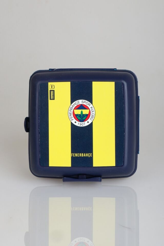 ''DEKOMUS CEP DEFTERİ HEDİYELİ'' LİSANSLI FENERBAHÇE EFSANE ÇUBUKLU 2 KATLI BESLENME KUTUSU / LUNCH BOX