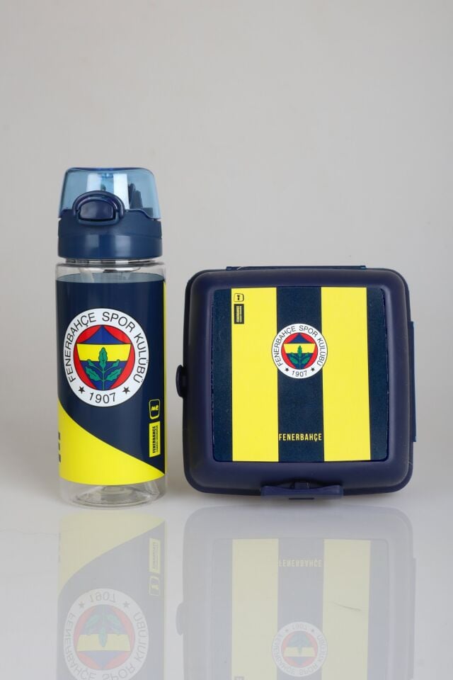 ''DEKOMUS CEP DEFTERİ HEDİYELİ'' LİSANSLI FENERBAHÇE 500 ML TRITAN MATARA VE BESLENME KABI SETİ 1907