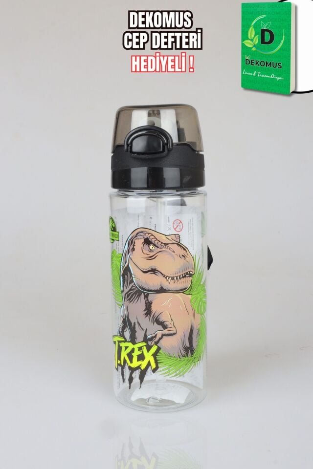 x Dekomus Lisanslı Jurassic World T-Rex 500 Ml Tritan Matara