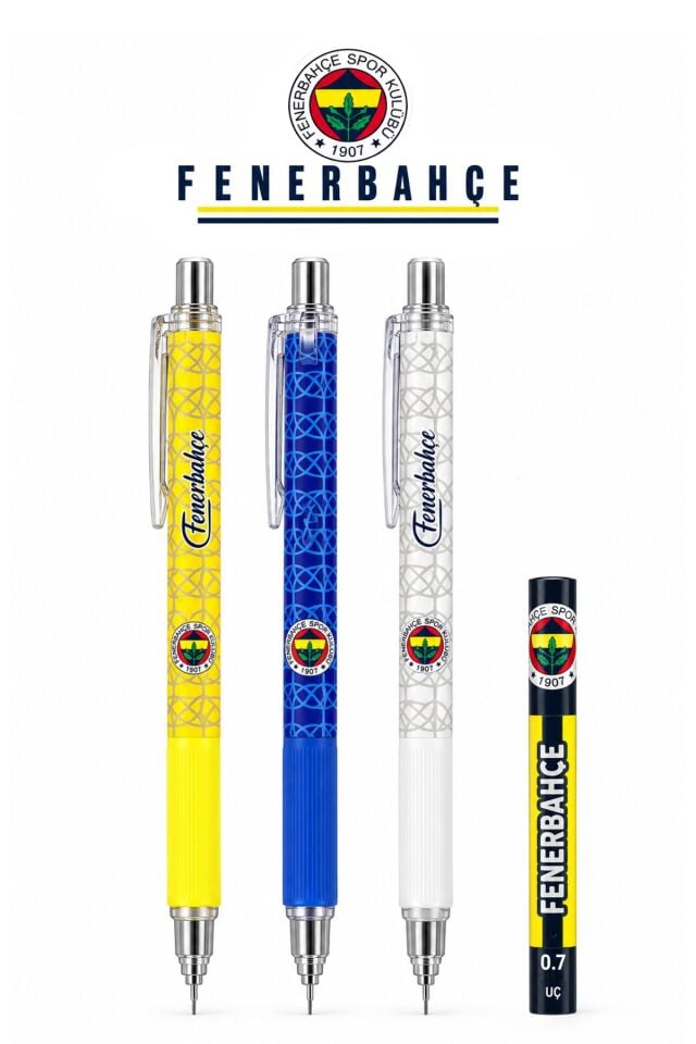 Lisanslı Fenerbahçe Özel Tasarım Wise Uçlu Kalem 0.7 mm ve Uç Seti