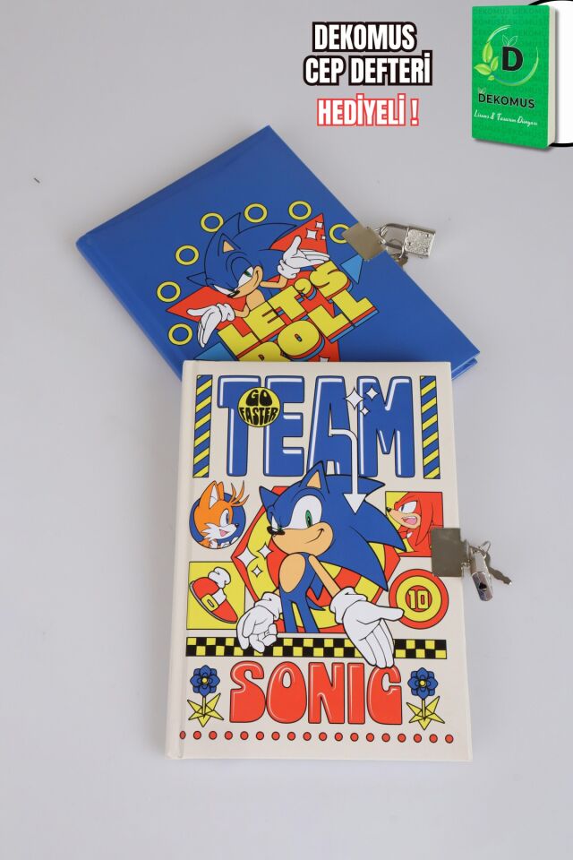 x Dekomus ''Speed Force Collection'' Lisanslı Sonic Kilitli Hatıra Defteri