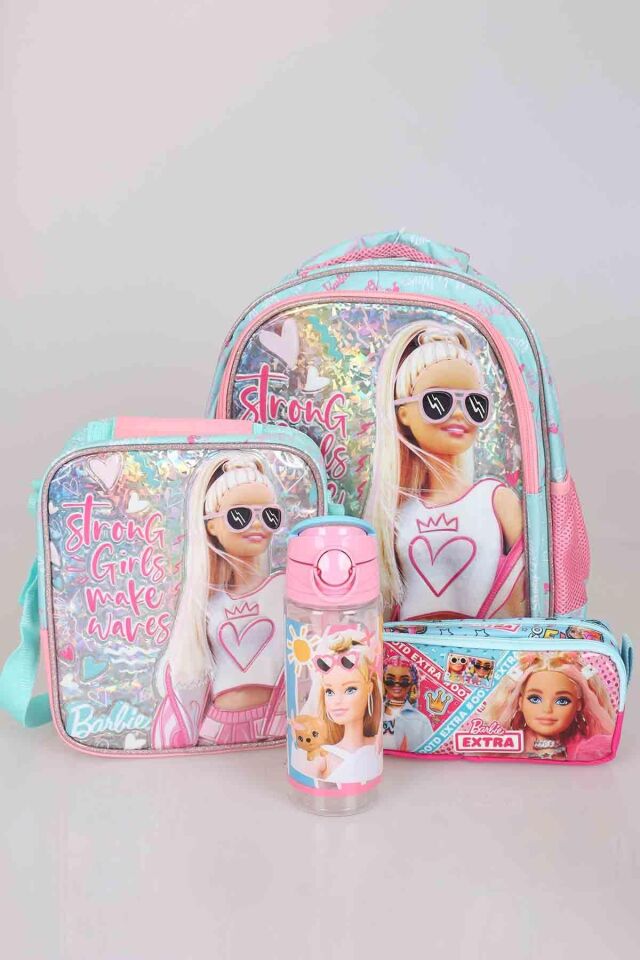 LİSANSLI BARBIE ANAOKUL, BESLENME VE KALEM ÇANTASI İLE MATARA SETİ