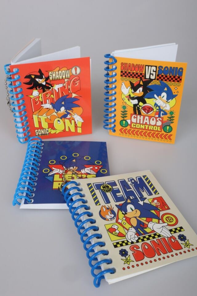 x Dekomus Lisanslı Sonic Çizgisiz Mini Bloknot 8,5 x 7 Cm Tek Adet