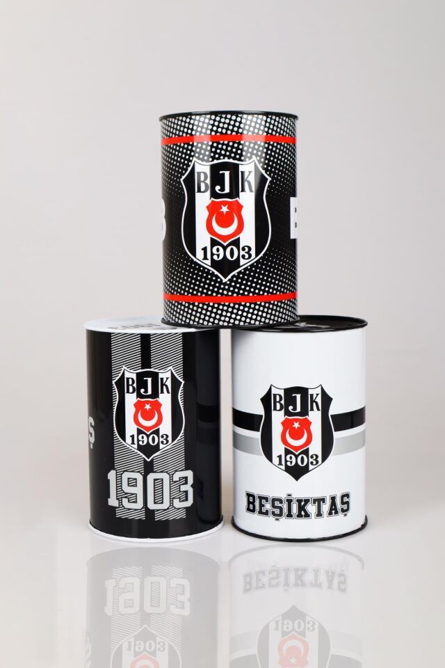 x Dekomus Lisanslı Beşiktaş Büyük Boy Metal Kumbara Tek Adet