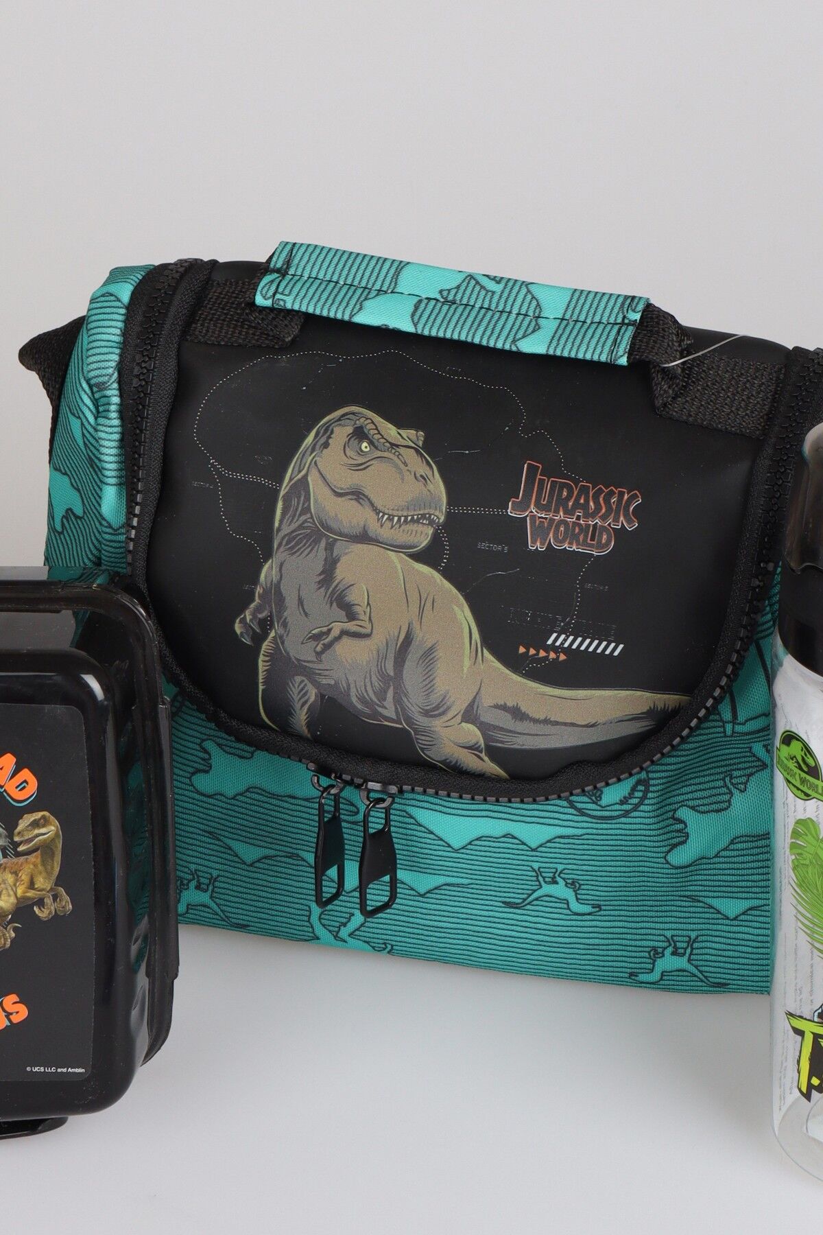 x Dekomus ''T-Rex Force Collection'' Jurassıc World Lisanslı Beslenme Çantası,Matara ve Beslenme Kabı Seti