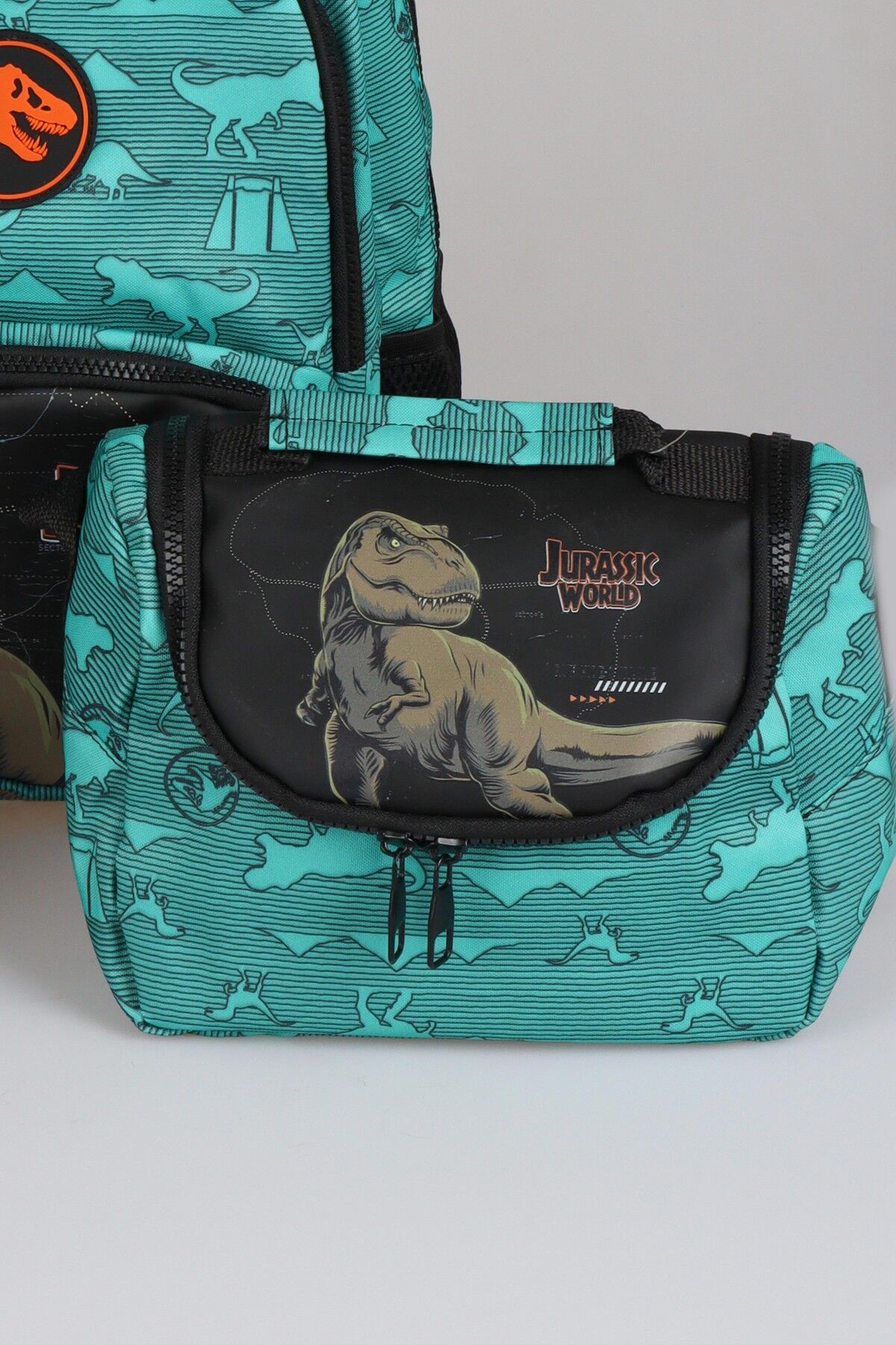 x Dekomus ''T-Rex Force Collection'' Jurassıc World Lisanslı Okul ve Beslenme Çantası,Matara,Beslenme Kabı Seti