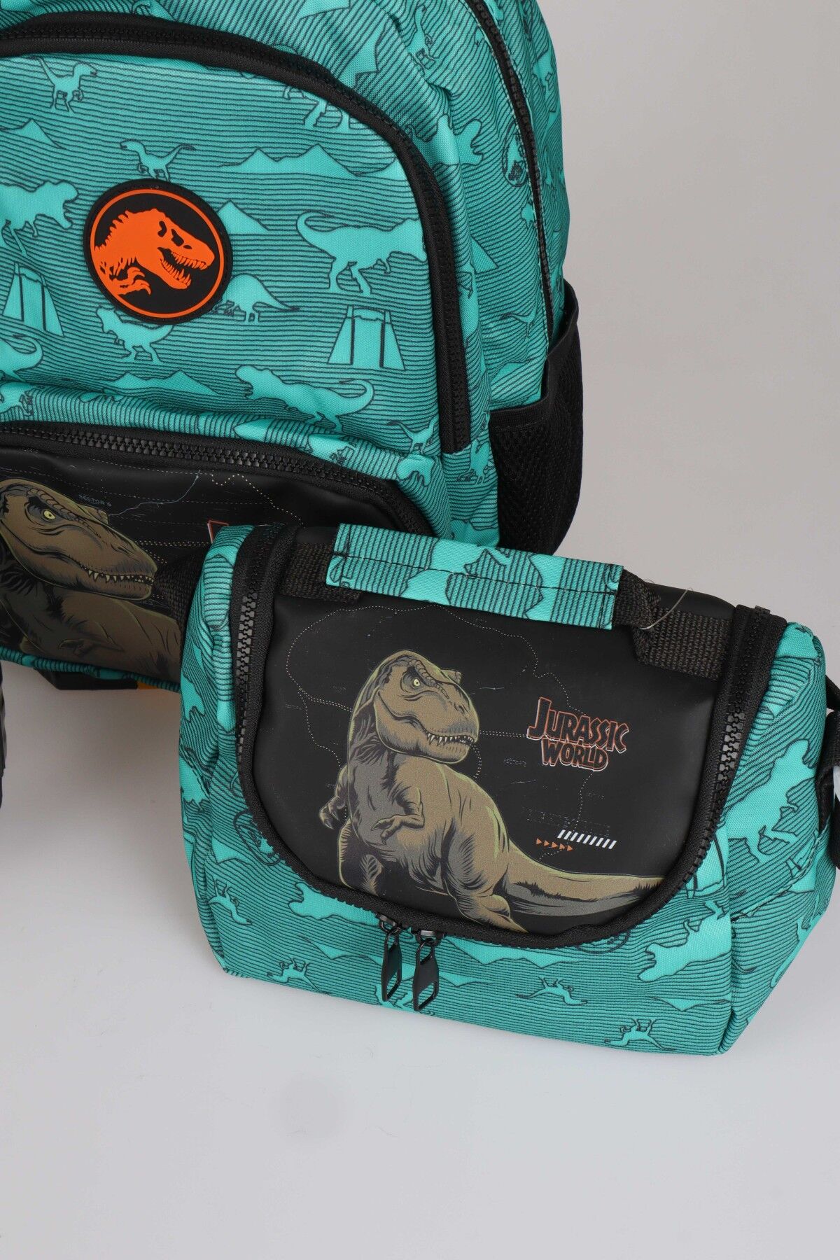 x Dekomus ''T-Rex Force Collection'' Jurassıc World Lisanslı Okul ve Beslenme Çantası,Matara,Beslenme Kabı Seti