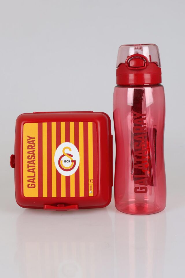 DEKOMUS İLE YENİ SEZON LİSANSLI GALATASARAY 700 ML MATARA VE 2 KATLI BESLENME KABI / LUNCH BOX SETİ