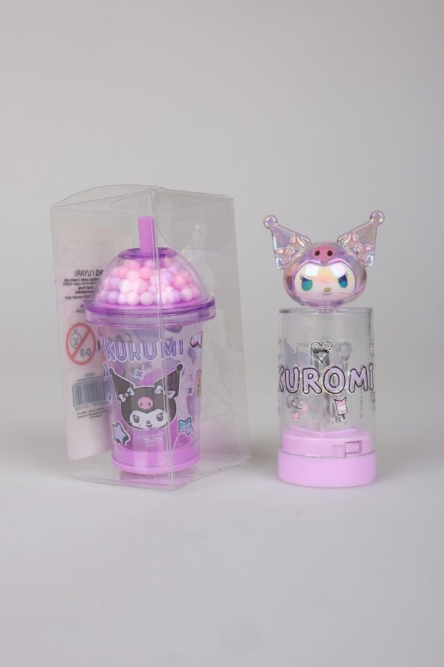 x Dekomus Lisanslı Kuromi My Mug Boncuklu ve 3D Figürlü Tek Bıçaklı Kalemtraş Seti