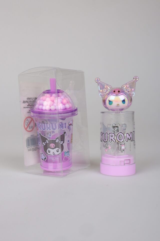 x Dekomus Lisanslı Kuromi My Mug Boncuklu ve 3D Figürlü Tek Bıçaklı Kalemtraş Seti