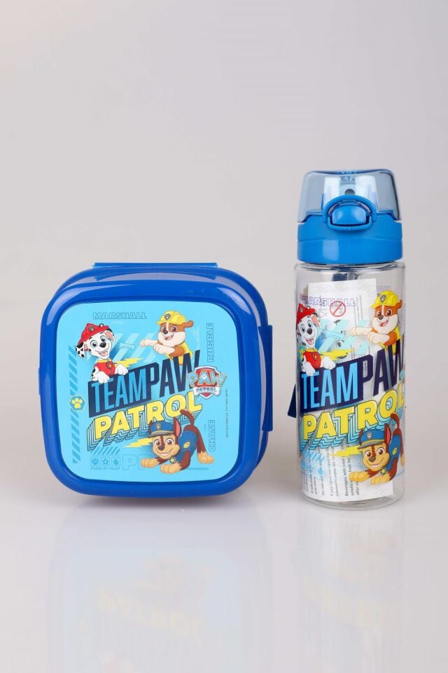 DEKOMUS LİSANSLI PAW PATROL MATARA 500 ML VE ÇİFT KATLI BESLENME KABI SETİ