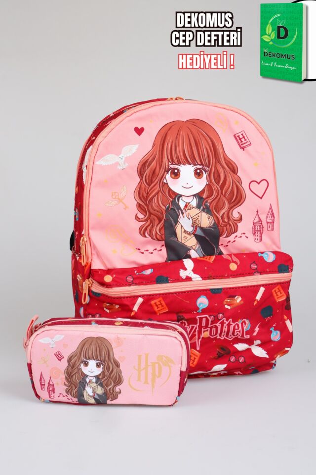 x Dekomus ''Magic Girl Collection'' Hermione Granger Lisanslı Ortopedik İlkokul ve Kalem Çantası Seti