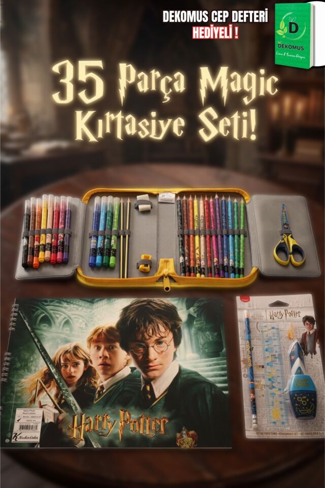 Maped x Dekomus Lisanslı Harry Potter Magic School Collection 35 Parça Full+Full Boyama Seti Ve Büyük Boy Resim Defteri Seti