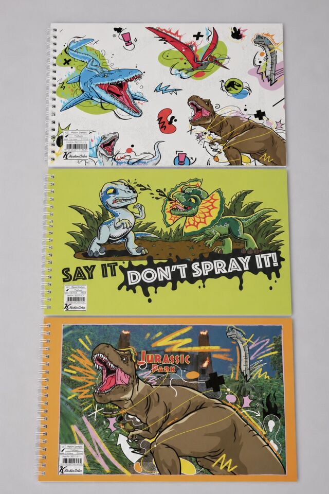 x Dekomus Lisanslı Jurassic World 17x24 Cm Resim Defteri Tek Adet