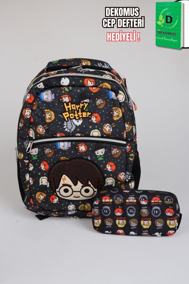 x Dekomus ''Wizard Icons Collection'' Harry Potter Lisanslı Ortopedik İlkokul ve Kalem Çantası Seti