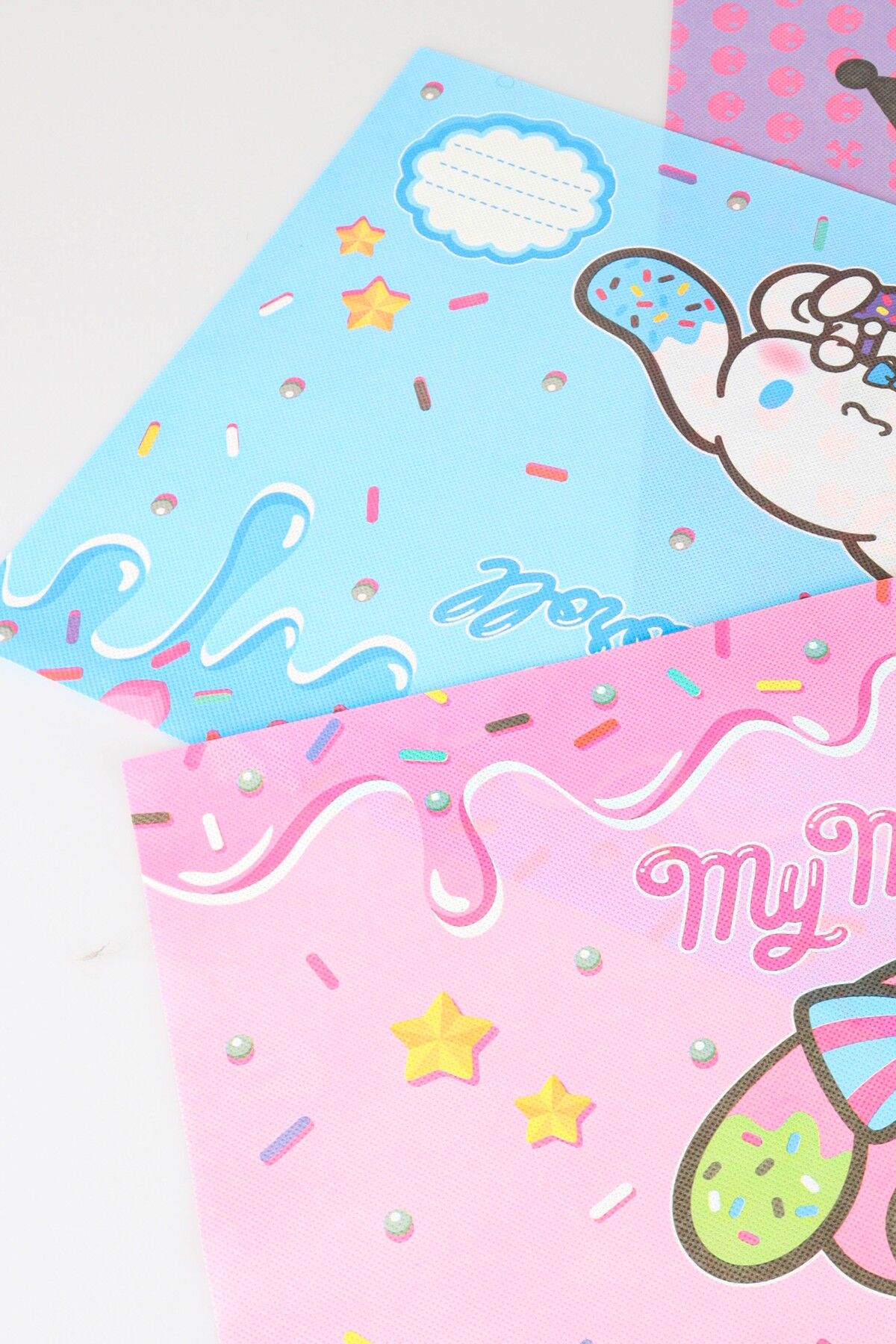 x Dekomus Lisanslı Sanrio Best Friends 3 Adet Beslenme Örtüsü My Melody,Kuromi,Cinnamoroll