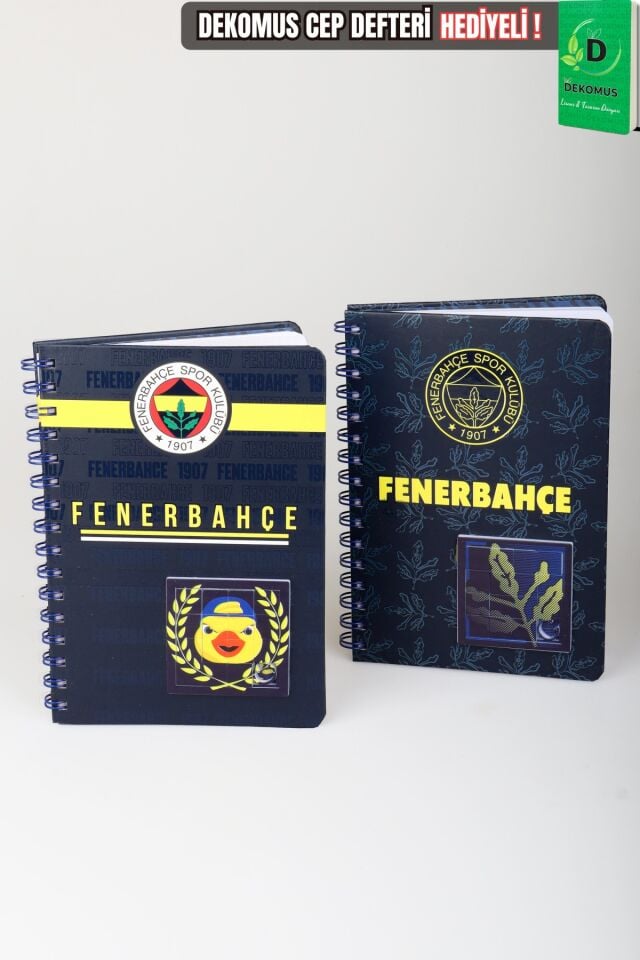 x Dekomus Lisanslı Fenerbahçe Özel Tasarım Puzzle Figürlü Spiralli A5 Defter  80 Yaprak