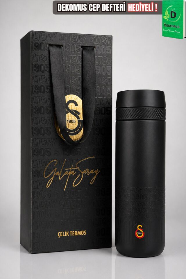 x Dekomus Lisanslı Galatasaray Premium Tasarım Kutulu Ve Çantalı 550 Ml Çelik Termos