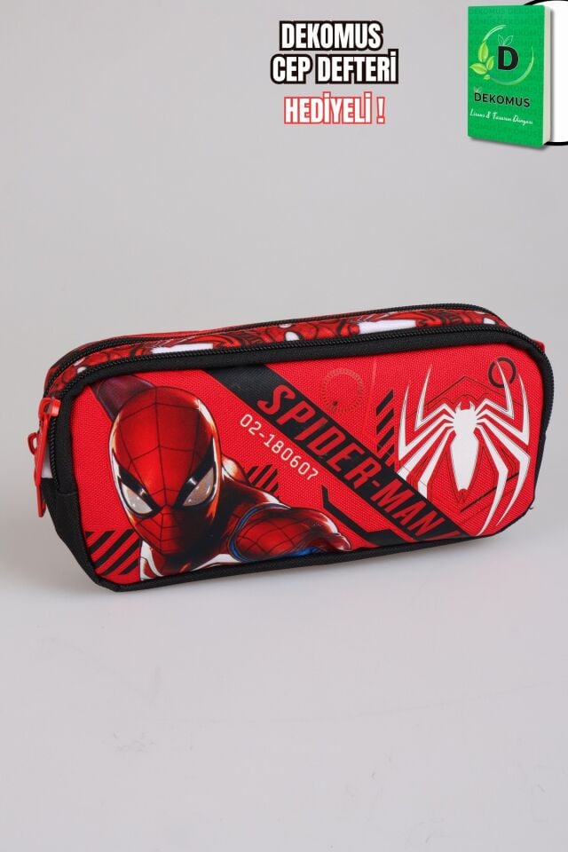 x Dekomus Lisanslı Spiderman Gamevers Collection Spiderman Kalem Çantası Dekomus Cep Defteri Hediyeli