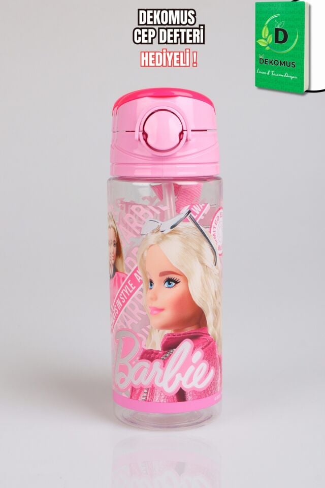 ''DEKOMUS CEP DEFTERİ HEDİYELİ'' LİSANSLI BARBIE INSPIRE 500 ML MATARA
