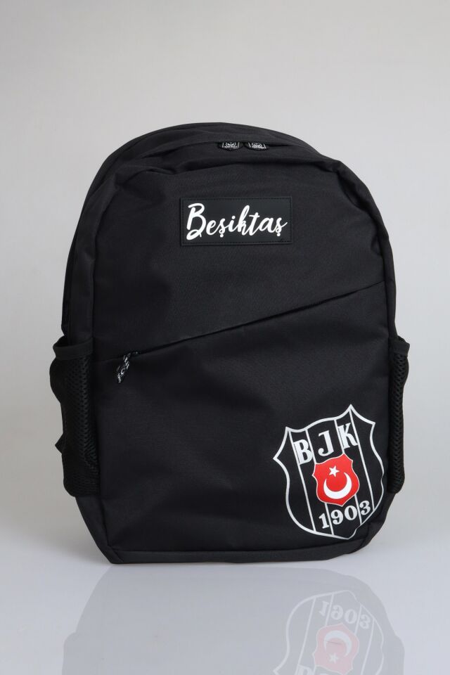 LİSANSLI BEŞİKTAŞ GÜMÜŞ LOGO DETAYLI LİSE/ÜNİVERSİTE BÜYÜK BOY OKUL ÇANTASI