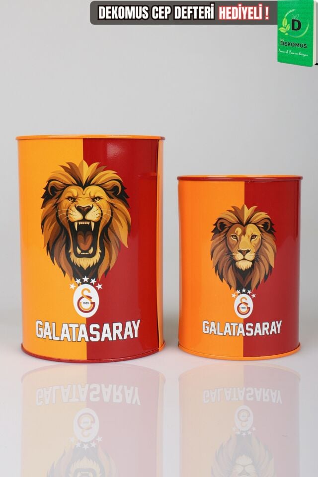 x Dekomus Lisanslı Galatasaray Orta ve Küçük Boy Aslanlı Kumbara 2'lisi
