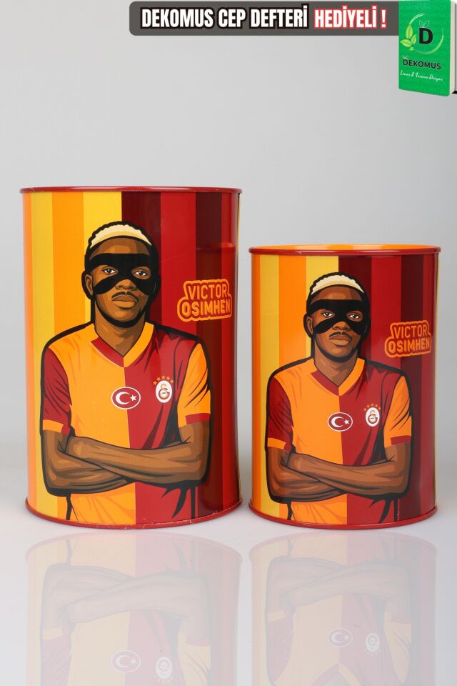 x Dekomus Lisanslı Galatasaray Orta ve Küçük Boy Victor Osimhen Kumbara 2'lisi