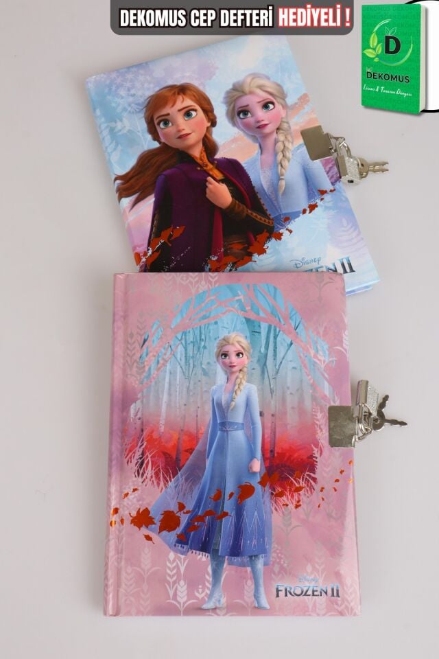 x Dekomus Frosted Whispers Collection Lisanslı Elsa Frozen Kilitli Hatıra Defteri