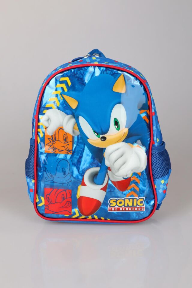 YENİ SEZON LİSANSLI SONIC TEK BÖLMELİ KÜÇÜK BOY 32 CM ANAOKUL ÇANTASI