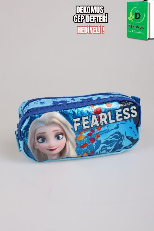 x Dekomus Fearless Collection Lisanslı Elsa Frozen Kalem Çantası Dekomus Cep Defteri Hediyeli