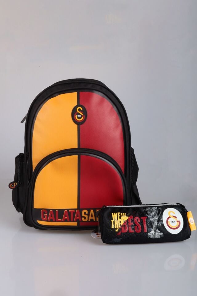 ''DEKOMUS CEP DEFTERİ HEDİYELİ'' YENİ SEZON LİSANSLI GALATASARAY ÇUBUKLU OKUL ÇANTASI VE KALEM ÇANTASI SETİ
