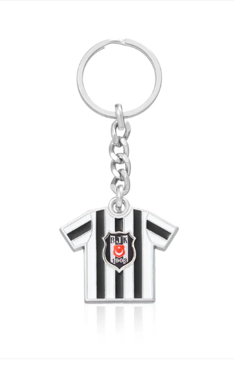 x Dekomus Lisanslı Beşiktaş Çubuklu Forma Metal Anahtarlık ''Dekomus Cep Defteri Hediyeli''