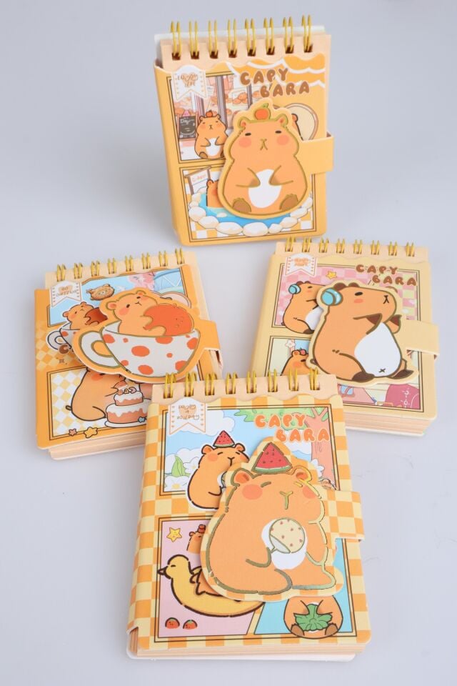 x Dekomus Capybara 3D A7 Not Defteri ''Dekomus Cep Defteri Hediyeli'' Tek Adet