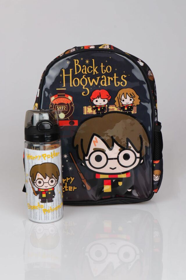 YENİ SEZON LİSANSLI HARRY POTTER TEK BÖLMELİ KÜÇÜK BOY 32 CM ANAOKUL ÇANTASI VE 500 ML MATARA SETİ