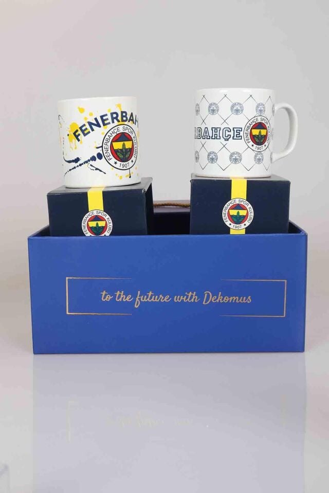 DEKOMUS GIFT BOX ÖZEL KUTULU LiSANSLI 2'Lİ FENERBAHÇE KUPA